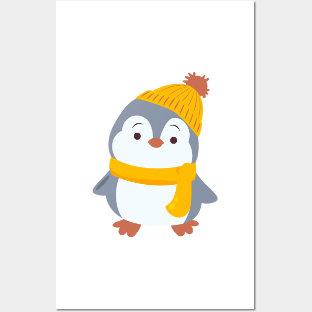 Happy Little Penguin Wall Art by IstoriaDesign